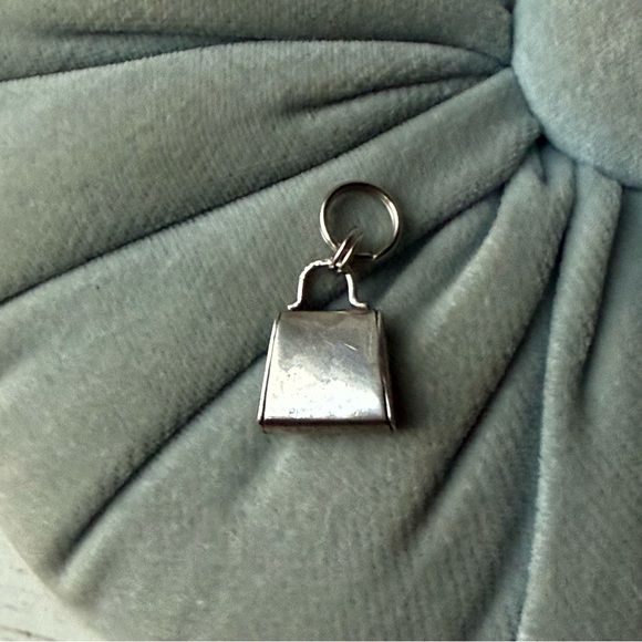 Vintage Sterling Silver Handbag Purse Charm For Bracelet Marked 925 - Picture 8 of 9